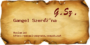 Gangel Szeréna névjegykártya